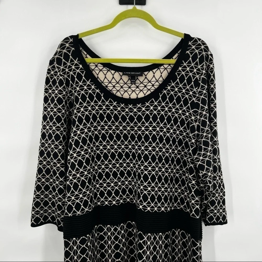 Lane Bryant sweater dress size 22/24 black white - Picture 2 of 8